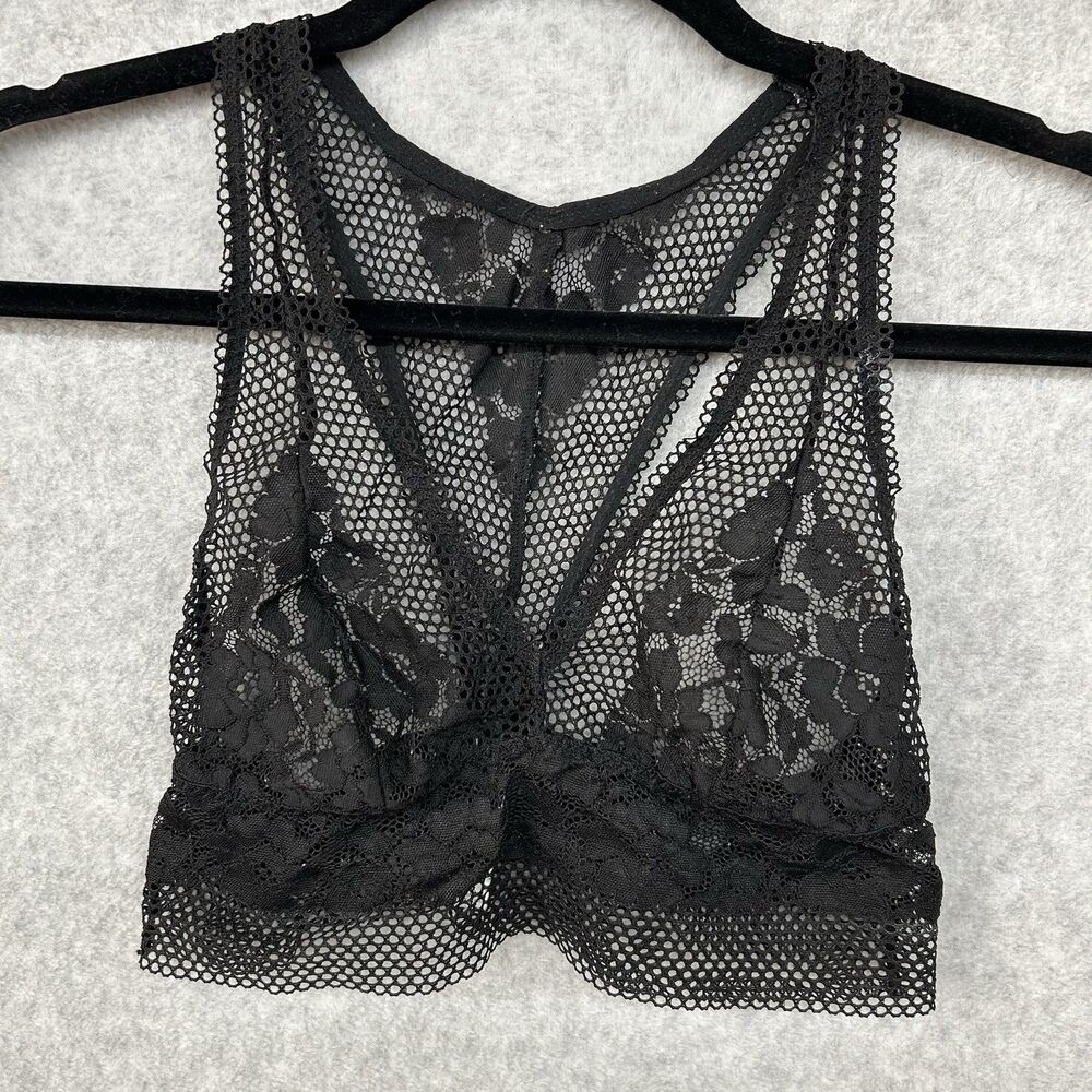 Adore Me Size M Womens Black Lace Wireless Unpadded Bralette 6K